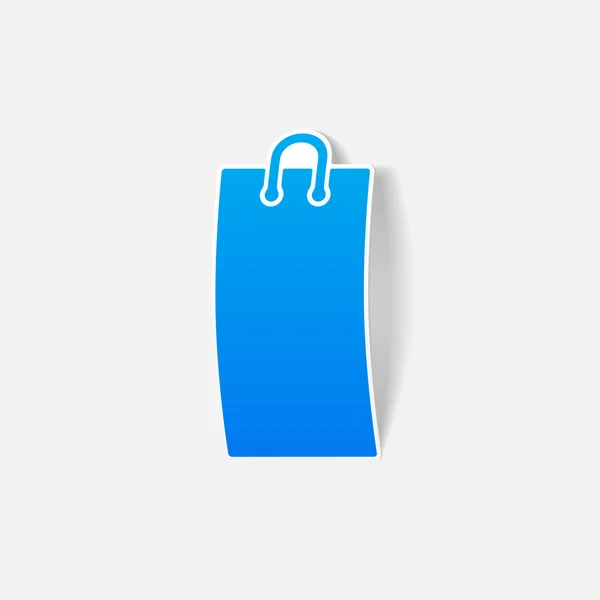 Élément de design réaliste : shopping, sac, paquet — Image vectorielle