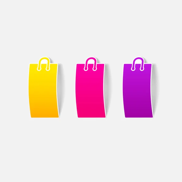 Elemento de diseño realista: compras, bolso, paquete — Vector de stock