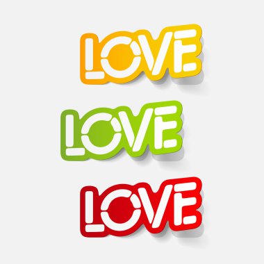 gerçekçi tasarım öğesi: seviyorum