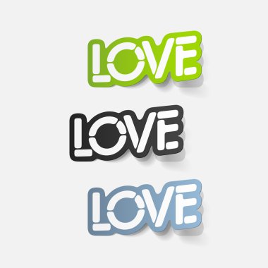 gerçekçi tasarım öğesi: seviyorum