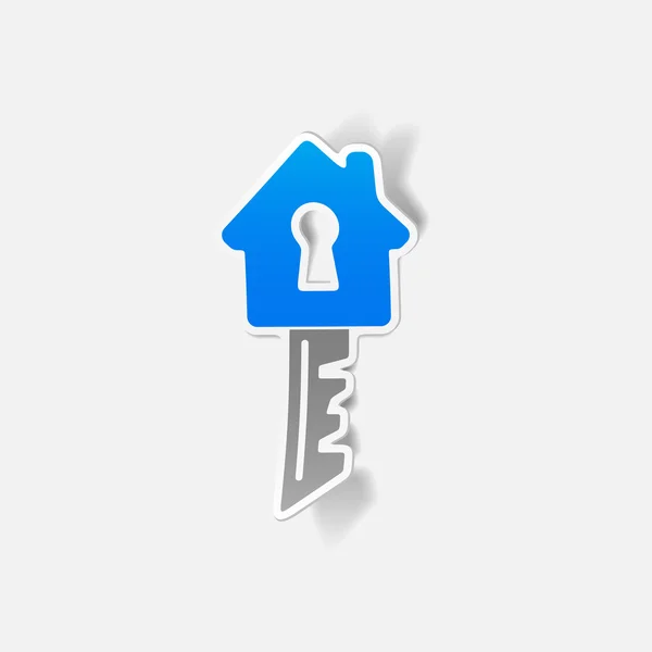 Realistic design element: house, key — Stock Vector