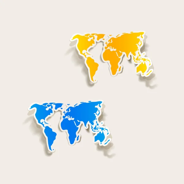 現実的な設計要素: 地図 — ストックベクタ