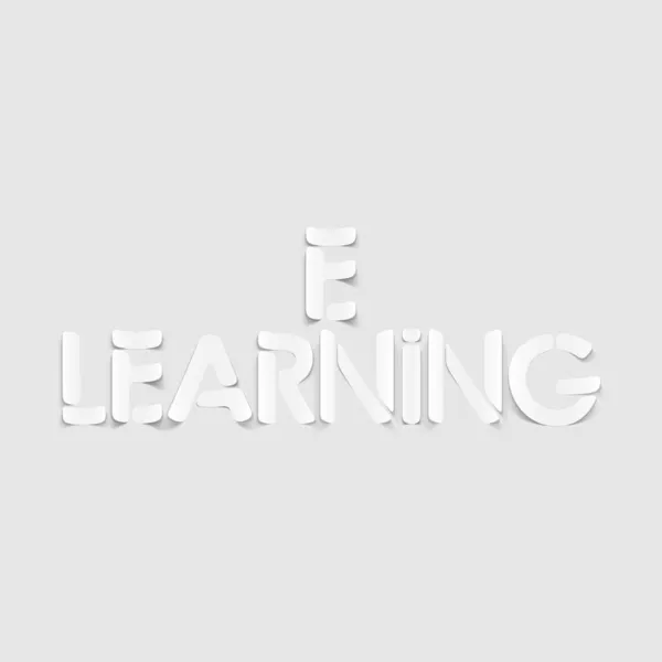 Ρεαλιστικό σχεδιασμό στοιχείο: ηλεκτρονική μάθηση — Διανυσματικό Αρχείο