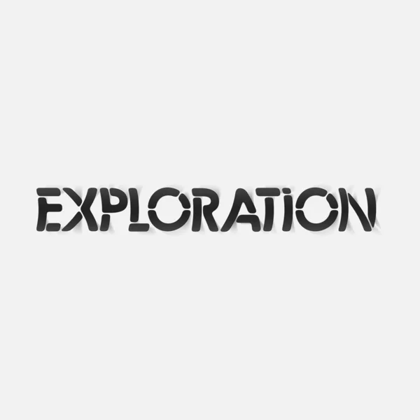 Realistische ontwerpelement: exploratie — Stockvector