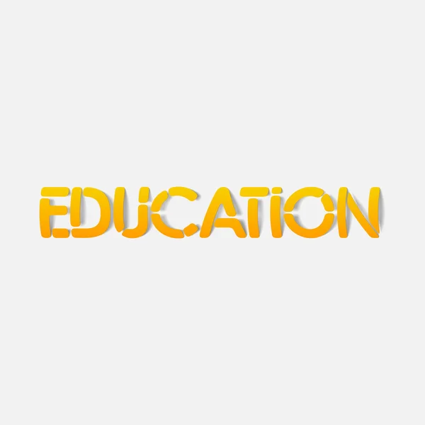 Elemento de diseño realista: educación — Vector de stock