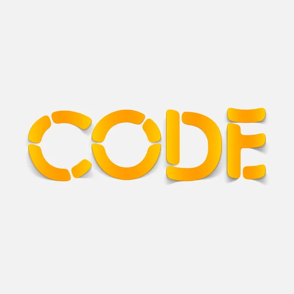 Élément de conception réaliste : code — Image vectorielle