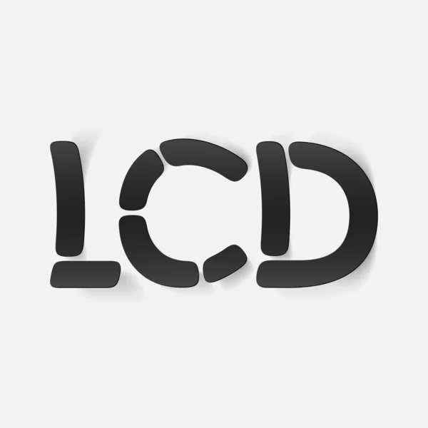 현실적인 디자인 요소: lcd — 스톡 벡터