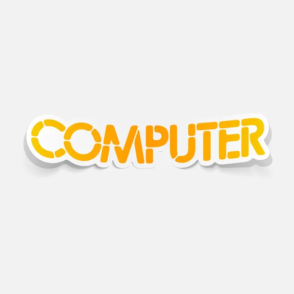 Realistic design element: computer — Stock Vector