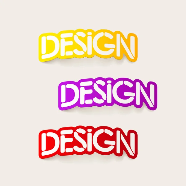 Elemento de diseño realista: diseño — Vector de stock