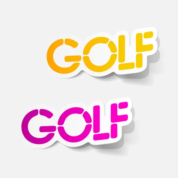 Elemento de diseño realista: golf — Vector de stock