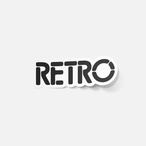 Realistic design element: retro — Stock Vector