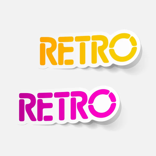 Realistic design element: retro — Stock Vector