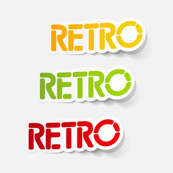 Realistic design element: retro — Stock Vector