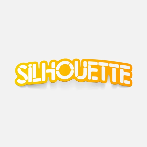 Elemento de diseño realista: silueta — Vector de stock