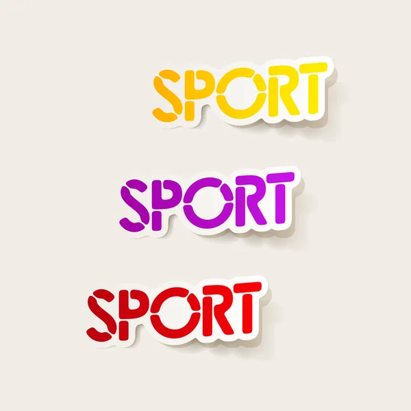 Élément de design réaliste : sport — Image vectorielle