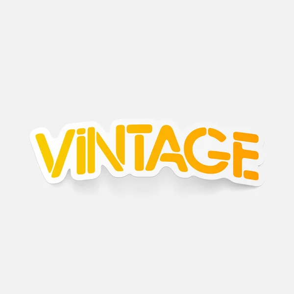 Realistic design element: vintage — Stock Vector