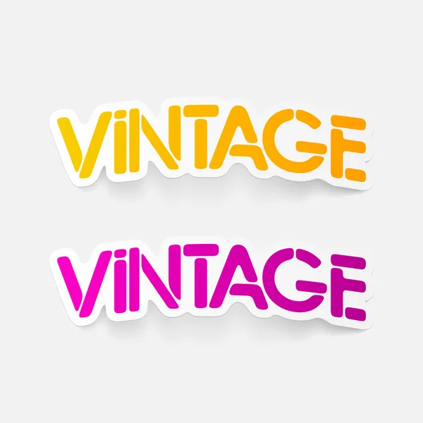 Realistic design element: vintage — Stock Vector