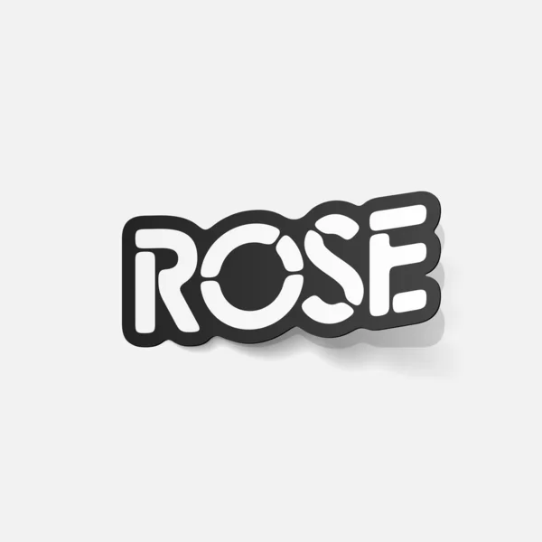Elemento de design realista: rosa —  Vetores de Stock