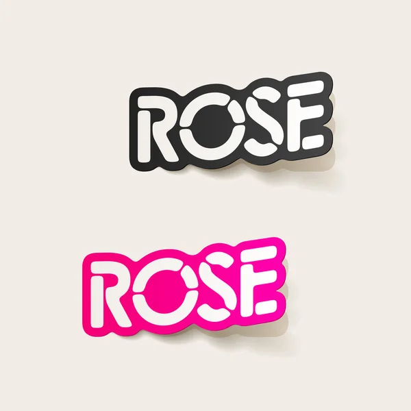 Realistic design element: rose — Stock Vector