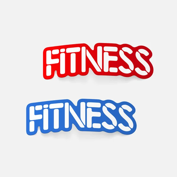 Elemento de diseño realista: fitness — Vector de stock