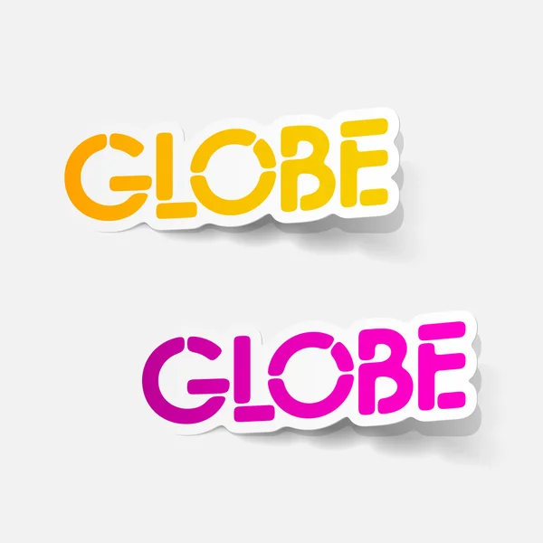 Élément de design réaliste : globe — Image vectorielle