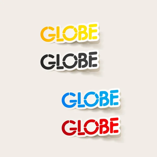 Élément de design réaliste : globe — Image vectorielle