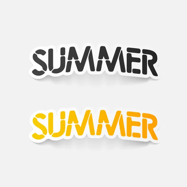 Elemento de diseño realista: verano — Vector de stock