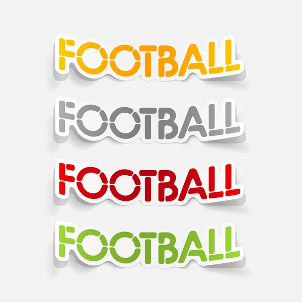 Élément de design réaliste : football — Image vectorielle