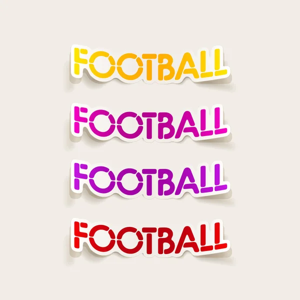 Realistic design element: football — Stock Vector