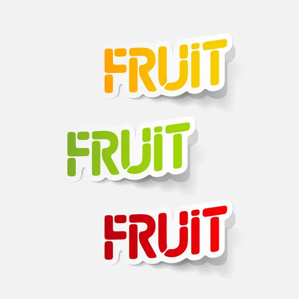 Elemento de diseño realista: fruta — Vector de stock