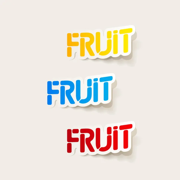 Elemento de design realista: fruta — Vetor de Stock