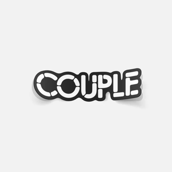 Realistic design element: couple — Stock Vector