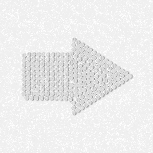 丸薬コンセプト： 矢印, 幾何学 — ストックベクタ