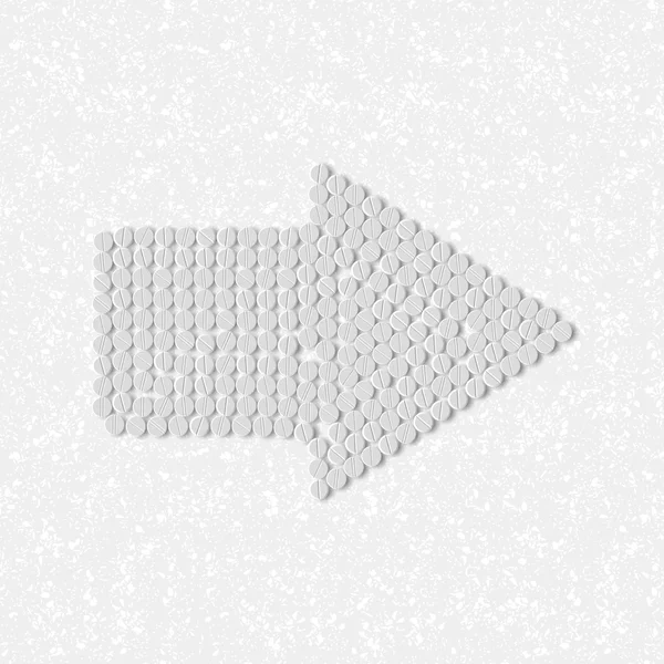 Concepto de pastillas: flecha, geometría — Vector de stock