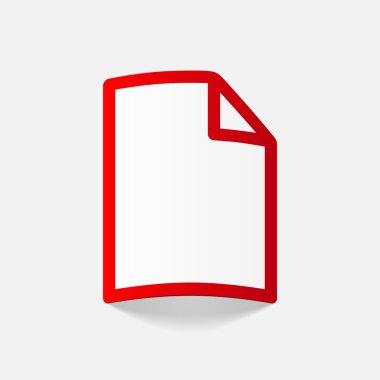 gerçekçi tasarım öğesi: kağıt, a4