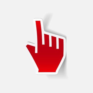 gerçekçi tasarım öğesi: imleç, el