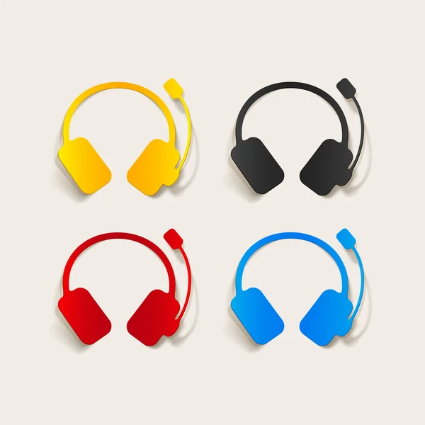Realistic design element: headphones — Stock Vector