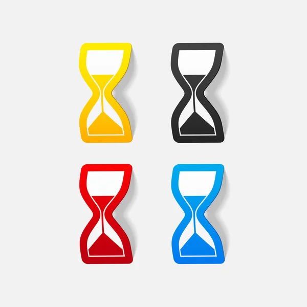 Realistic design element: hourglass — Stock Vector