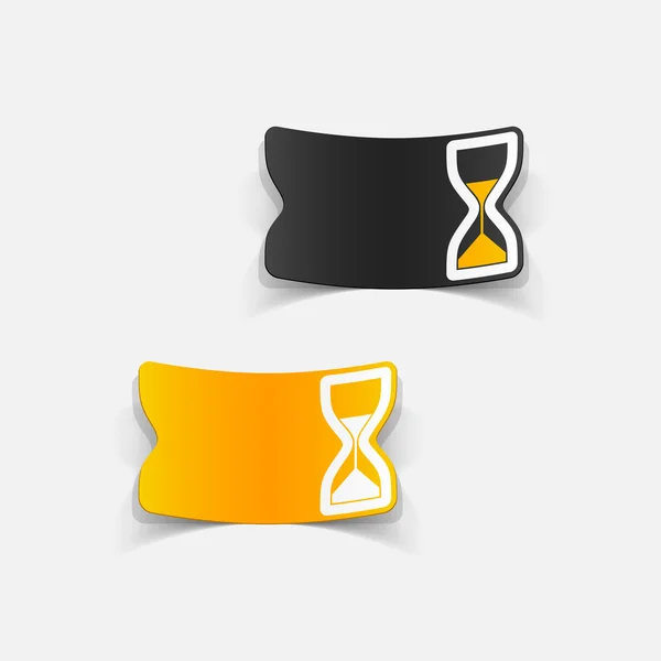 Realistic design element: hourglass — Stock Vector