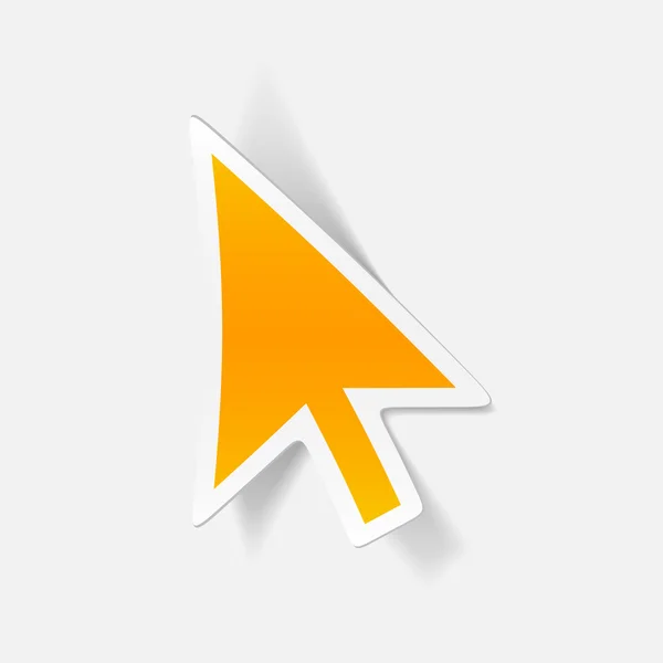 Realistic design element: cursor, arrow — Stock Vector