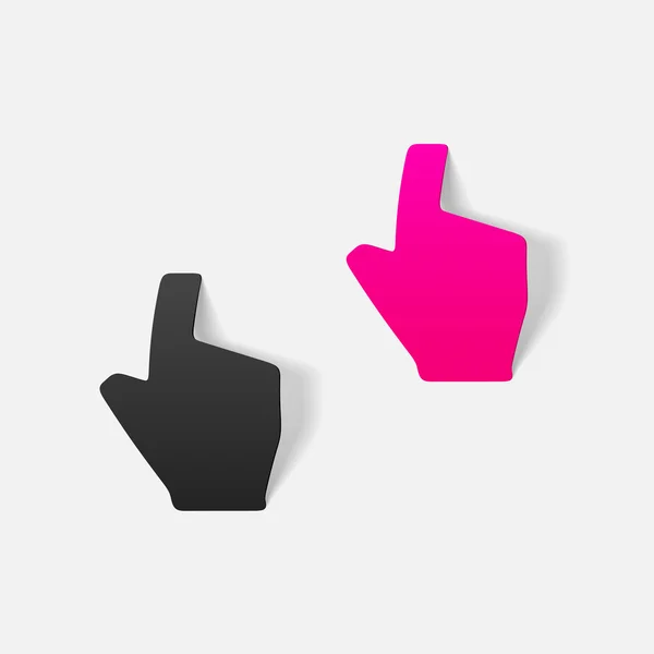 Elemento de diseño realista: cursor, mano — Vector de stock