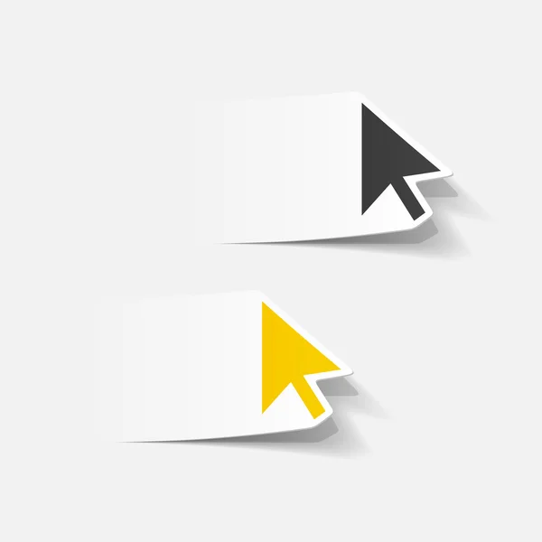 Realistic design element: cursor, arrow — Stock Vector