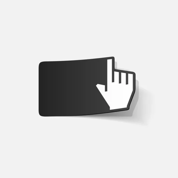 Realistic design element: cursor, hand — Stock Vector