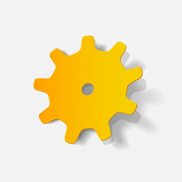 Realistic design element: cogwheel — Stock Vector