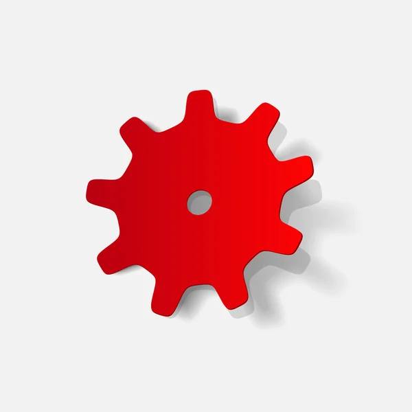 Realistic design element: cogwheel — Stock Vector