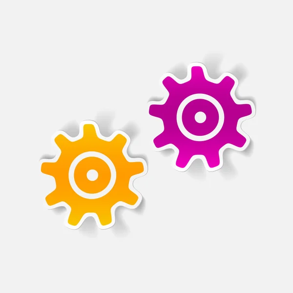 Realistic design element: cogwheel — Stock Vector