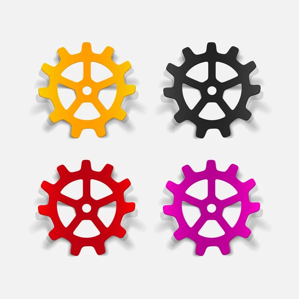 Realistic design element: cogwheel — Stock Vector