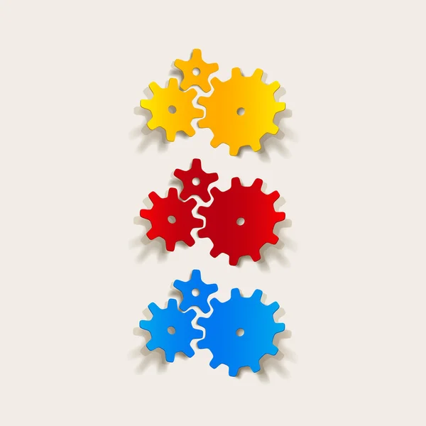 Realistic design element: cogwheel — Stock Vector