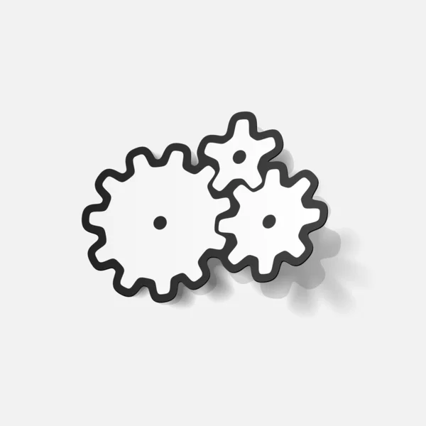 Realistic design element: cogwheel — Stock Vector