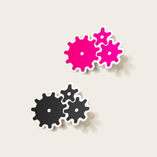 Realistic design element: cogwheel — Stock Vector